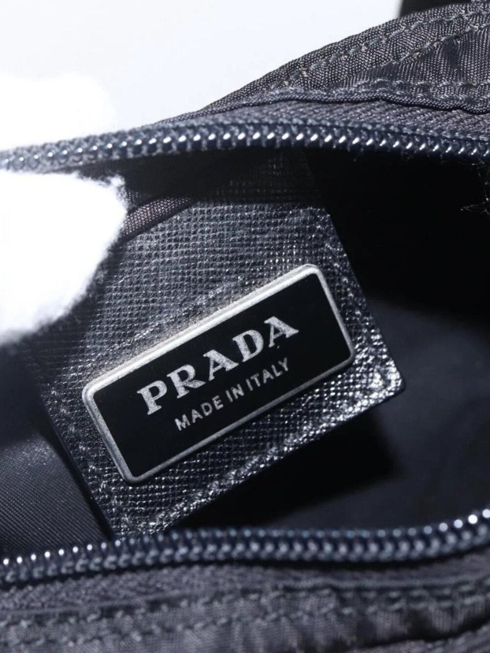 PRADA Shoulder Bag Nylon Black Silver Auth am10762 - Picture 11 of 16